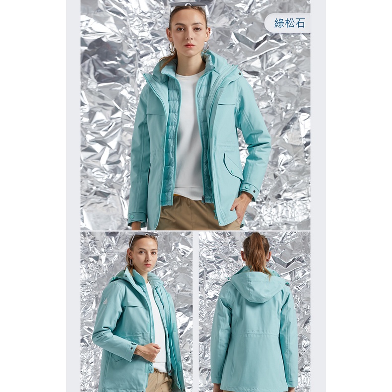 【天天免運】探拓戶外TECTOP 12145126女款中長版羽絨兩件式外套／衝鋒衣／最輕量、最亮眼的登山外套, , large