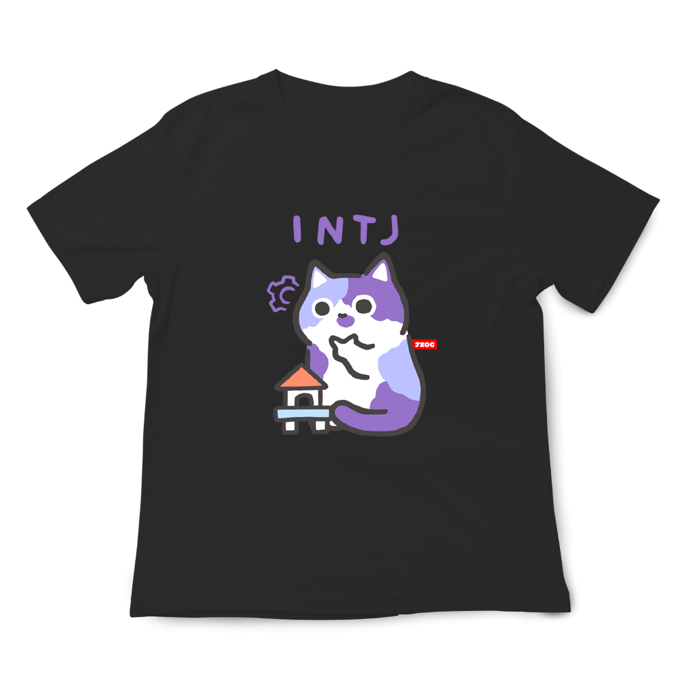 JZ TEE MBTI Cat INTJ-Architect Graphic Tee, , large