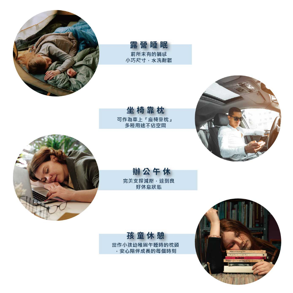 4D空氣纖維雲朵枕 - 一顆可水洗的枕頭(附贈灰色收納袋), , large