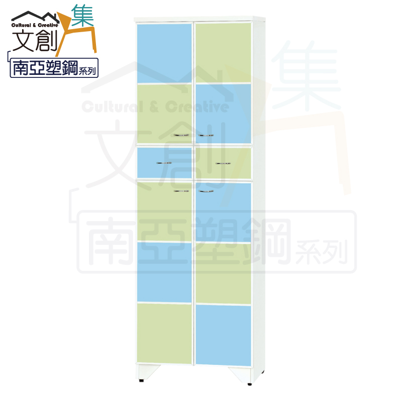 【文創集】雷夫 環保2尺南亞塑鋼四門二抽高鞋櫃(客約商品), , large