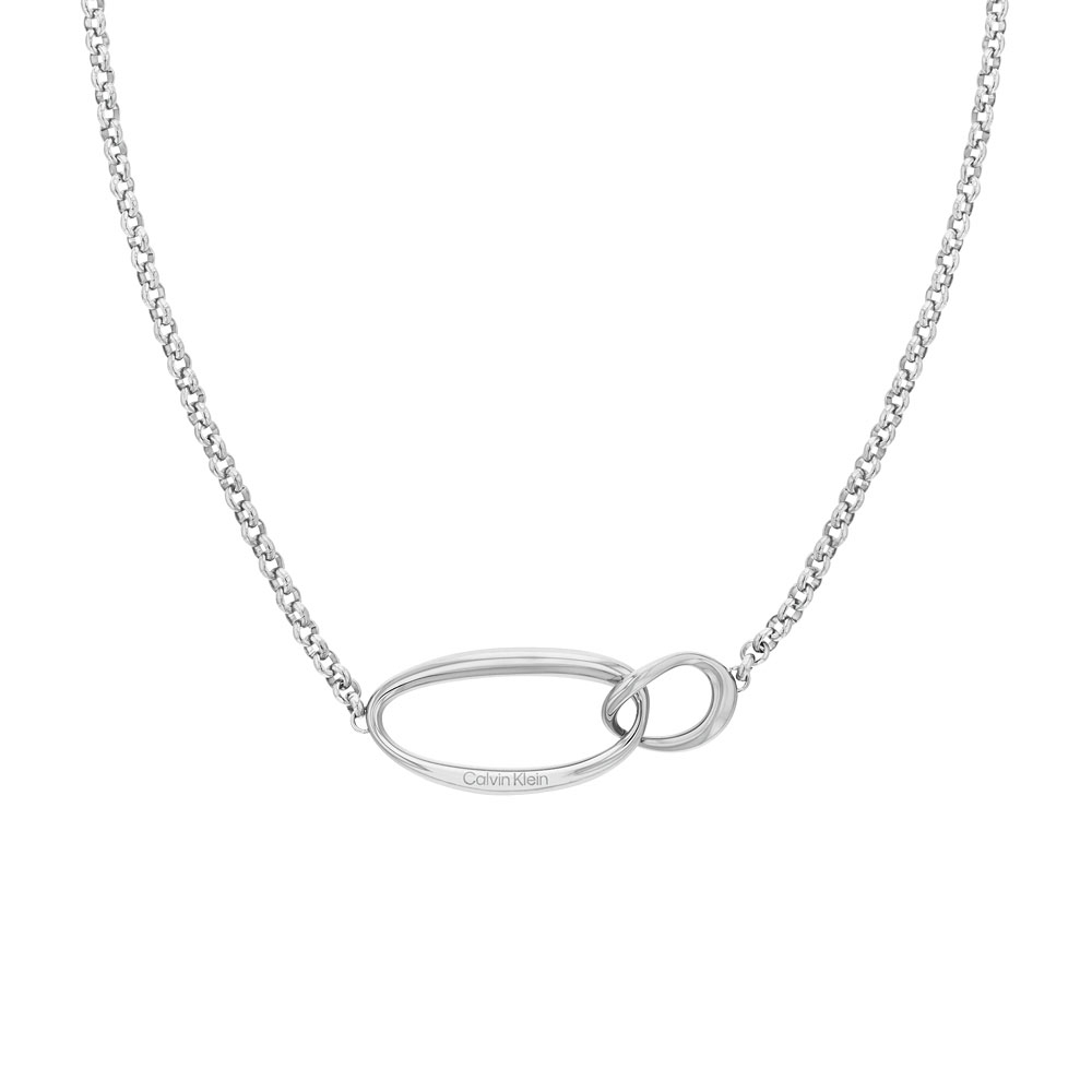 Calvin Klein CK Playful Organic Shapes 造型項鍊 母親節送禮-銀 35000353, , large