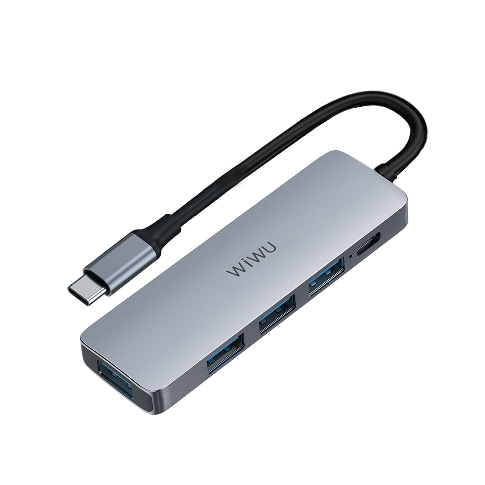 【WiWU】USB-C HUB 5 in 1 Multi-function Hub A731HC, , large