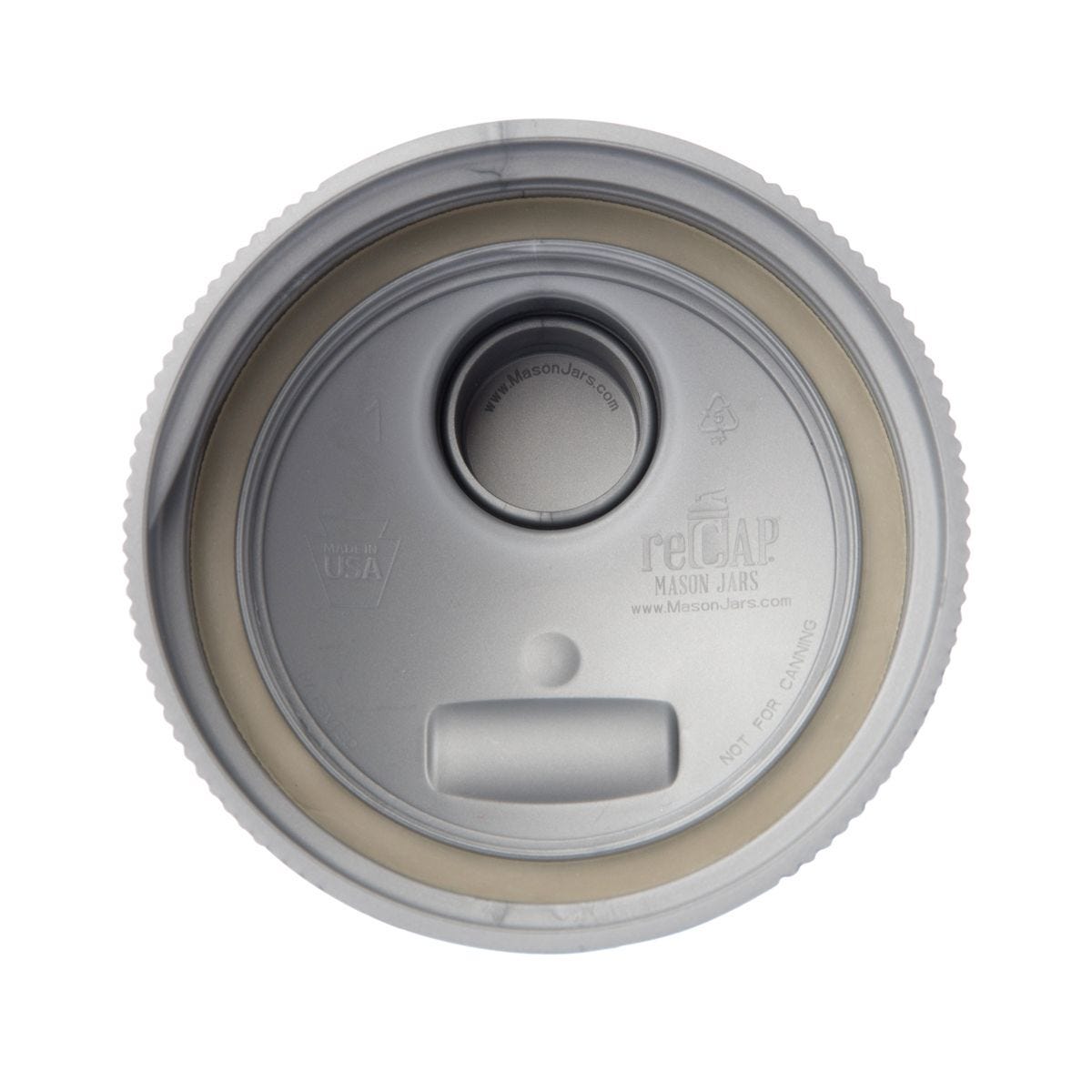 reCAP® 32oz Quart Mason Jars Lid POUR cap Wide Mouth-Silver, , large