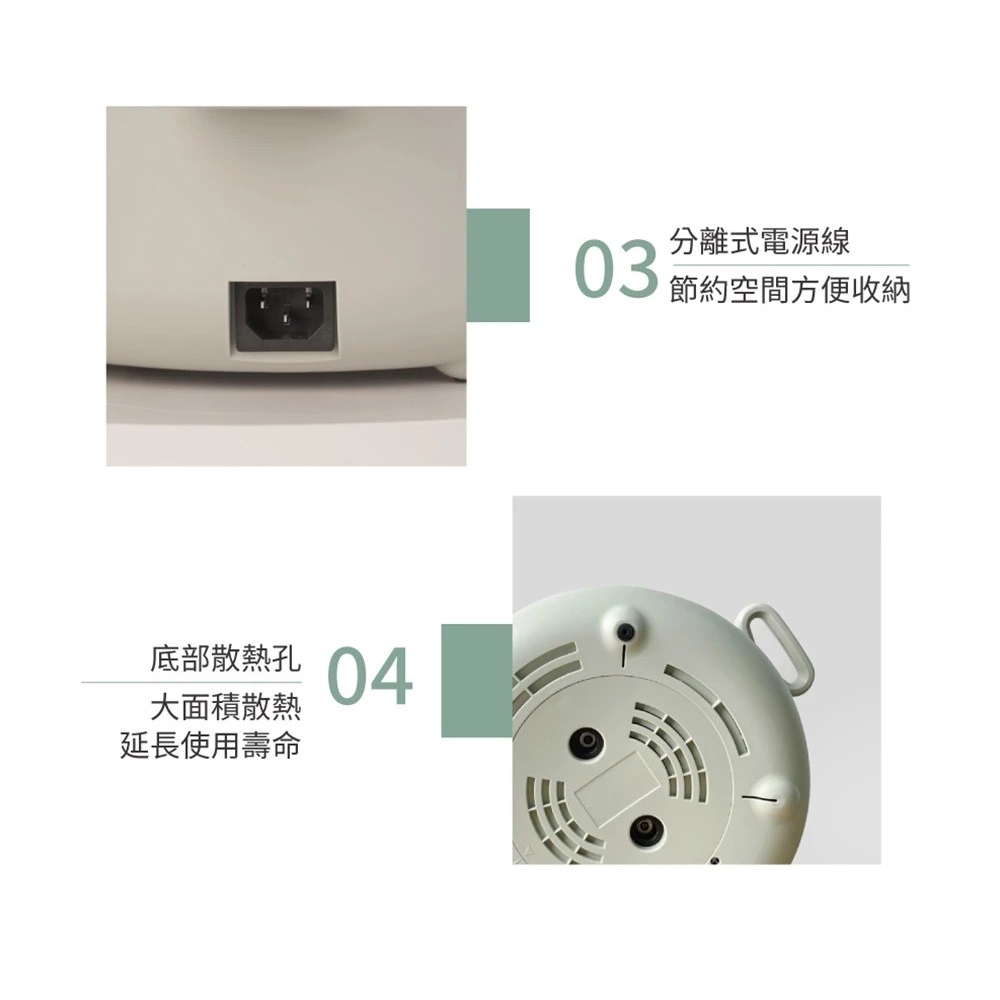 HERAN 3L 7-in-1 Multi-Function Ceramic Electric Pot with Steamer HHP-10SP01S, , large