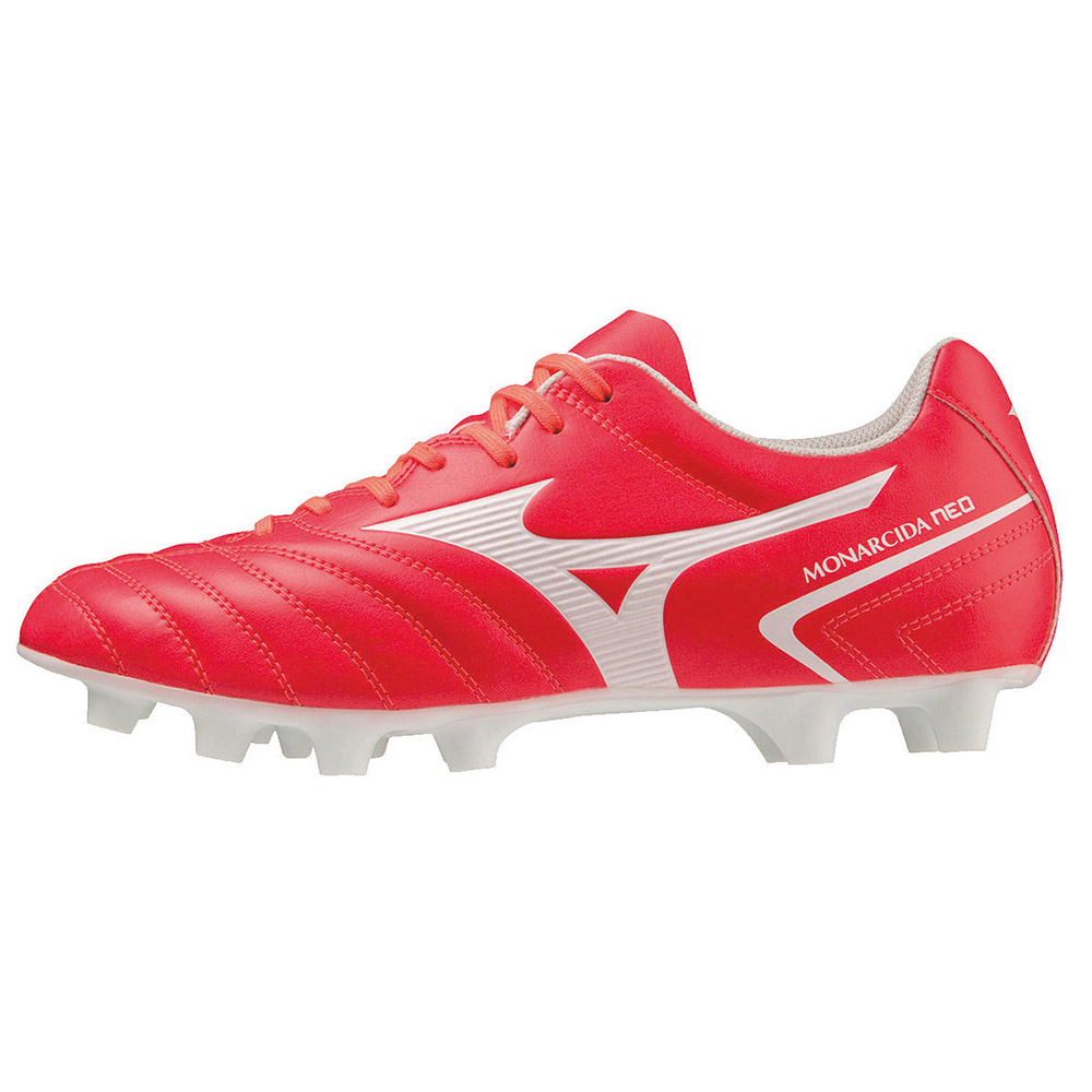 MIZUNO MONARCIDA NEO II 兒童足球釘鞋 紅白 釘鞋 P1GB232564 23FWO 【樂買網】, , large