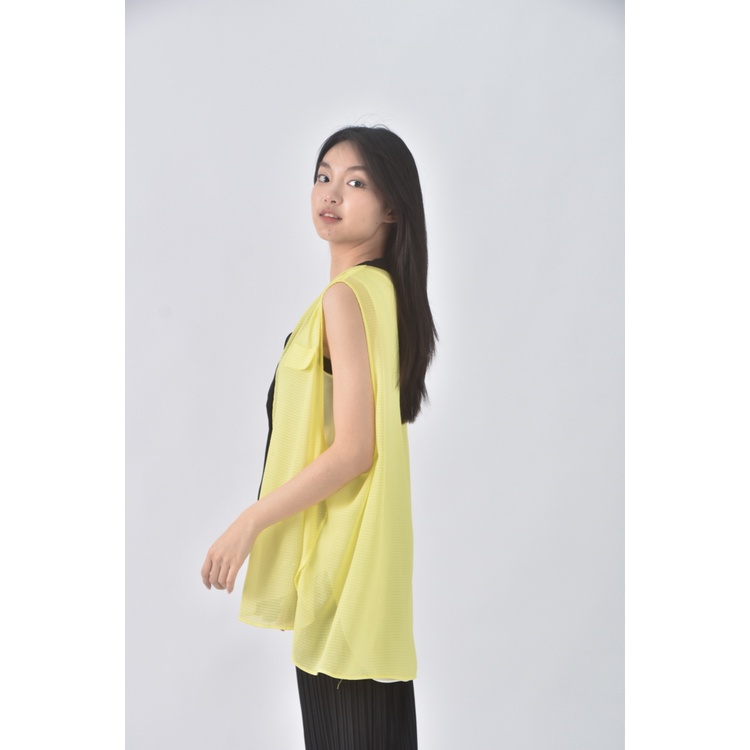 (S) mia mia質感兩件式黃色上衣二手衣, , large