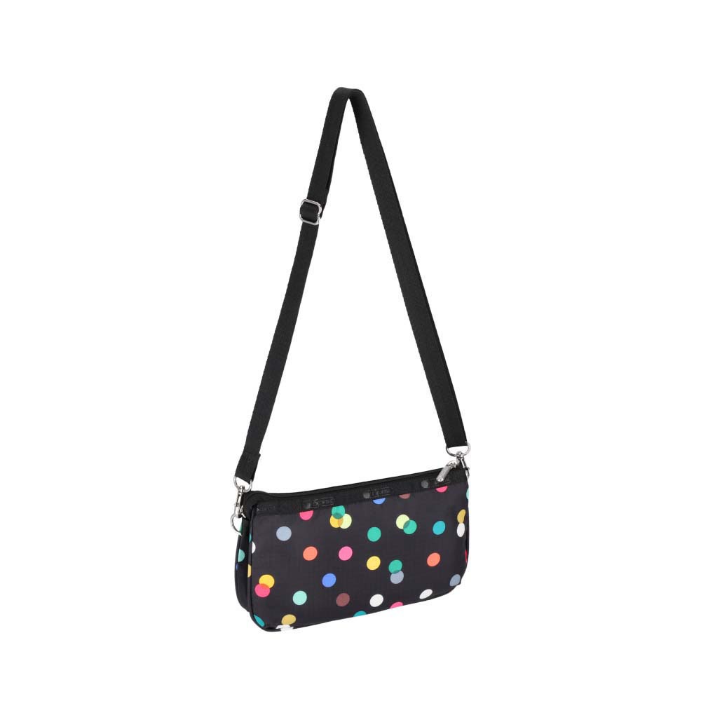 |快速出貨|Lesportsac Med Koko Crossbody 手拿斜背兩用包/ 圓點漂浮氣球 黑色, , large