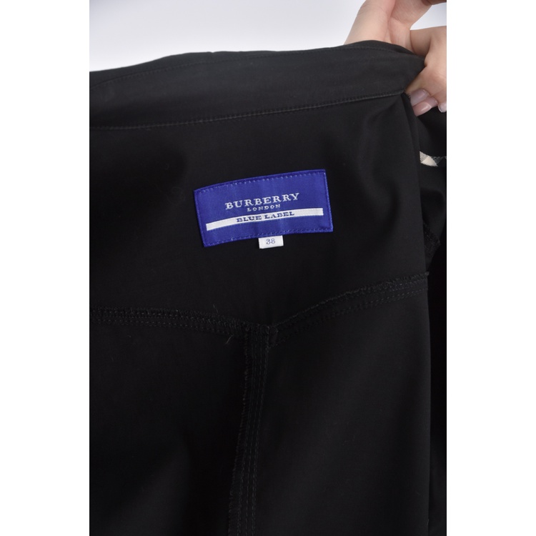 (S) burberry blue label質感修身短版棉質黑色外套二手衣, , large