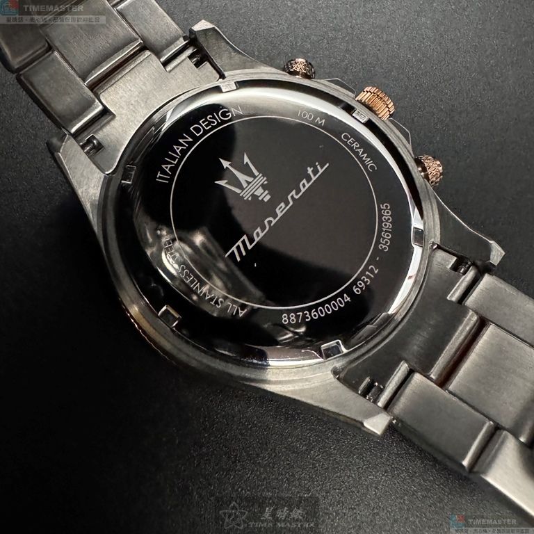 [星晴錶業]MASERATI手錶,44mm,R8873600004墨綠色錶面金綠色錶殼金銀相間精鋼錶帶款, , large