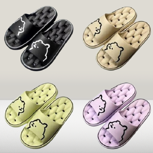 [e shoe store] Jiajia drainage slippers bathroom slippers purple 24.5CM, , large