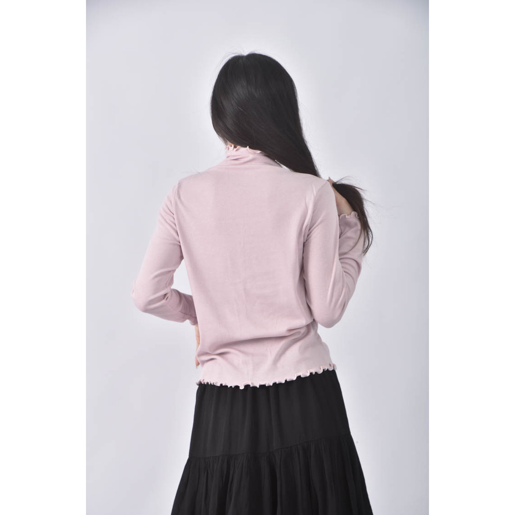 (S) zest in stories荷花邊粉色長袖上衣二手衣, , large