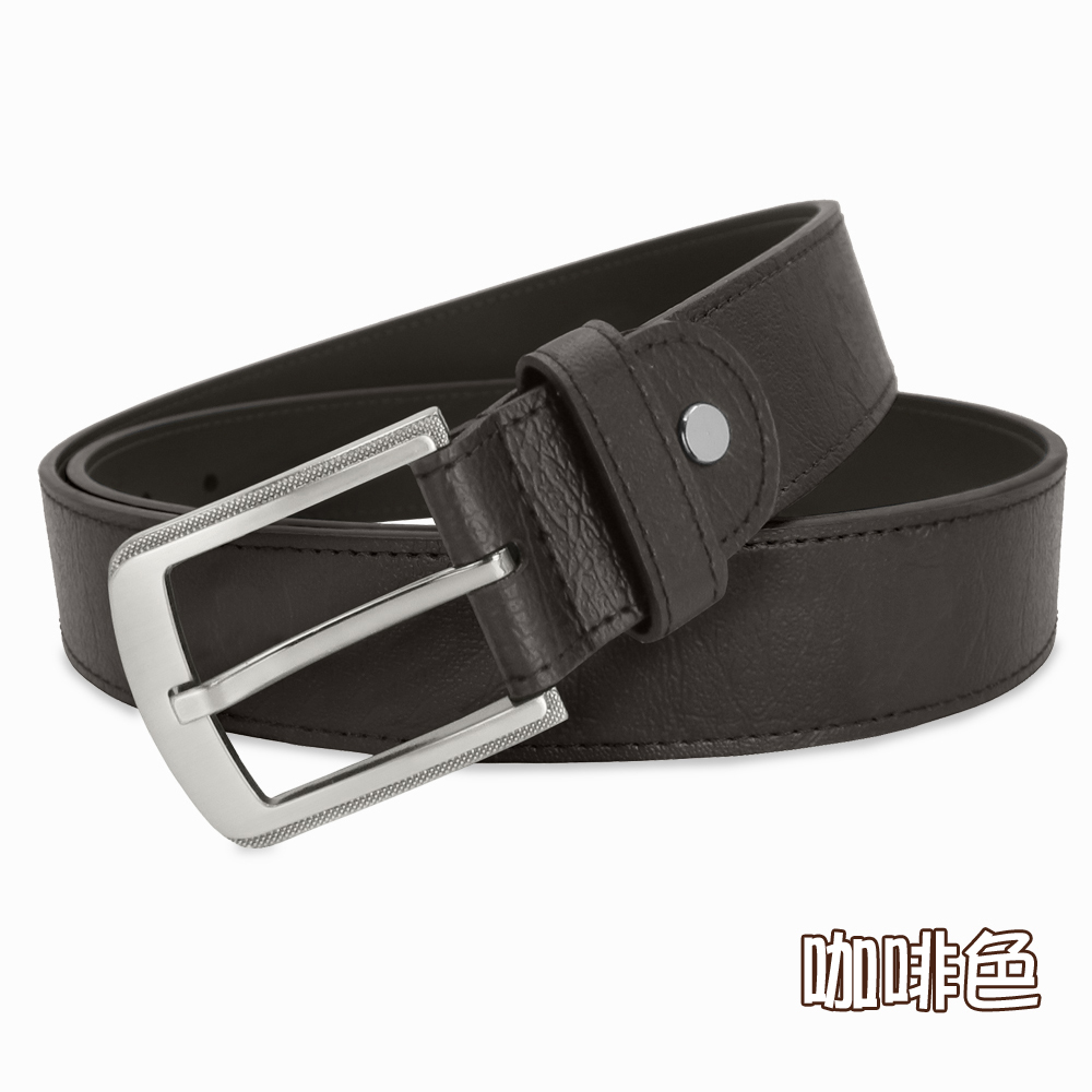 【CH-BELT 銓丞皮帶】商務男休閒皮帶 帥氣中性 男皮帶腰帶(黑/咖), , large