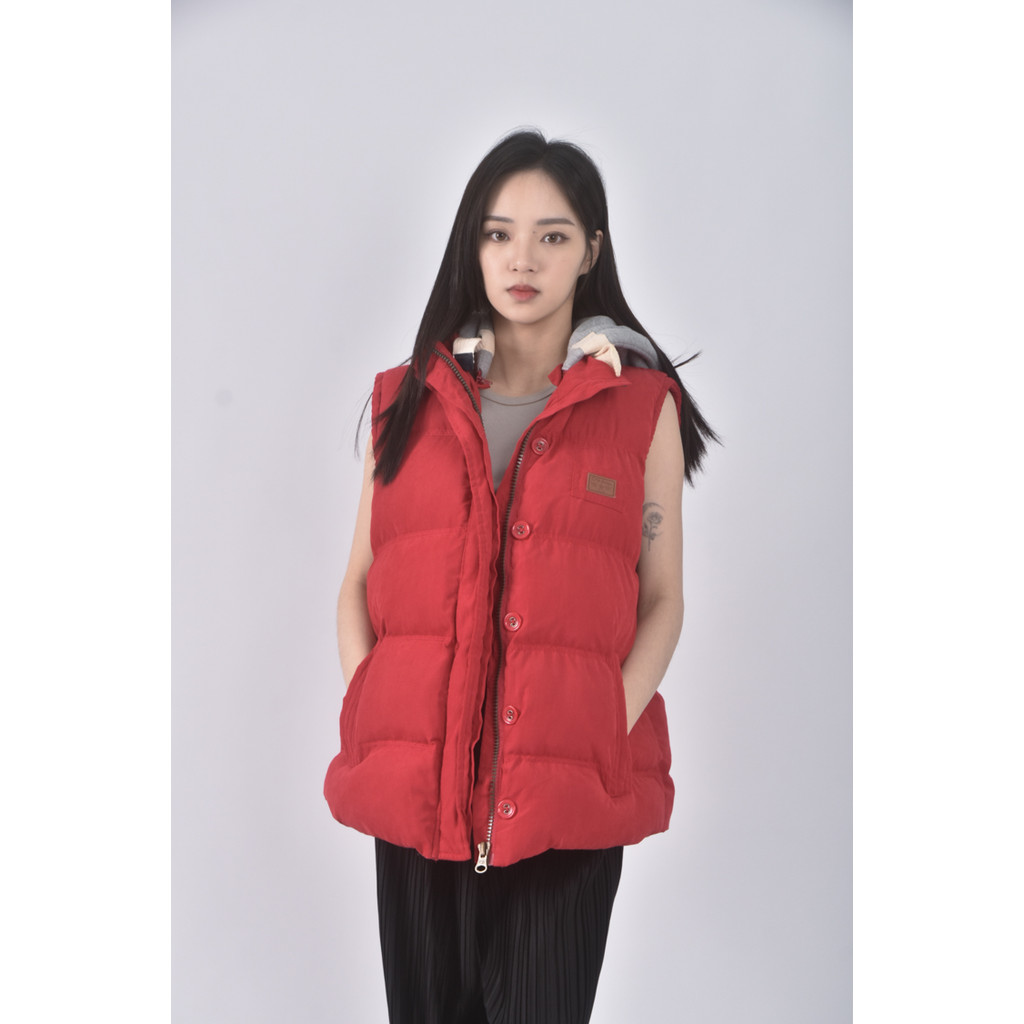 (L) ob style質感背心紅色外套二手衣, , large