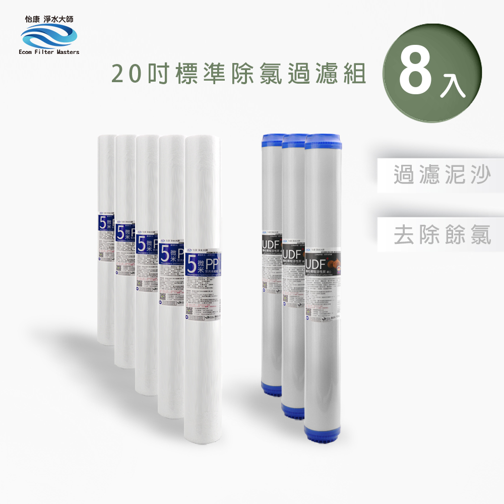 【怡康淨水】20吋標準 二道式濾心組, , large