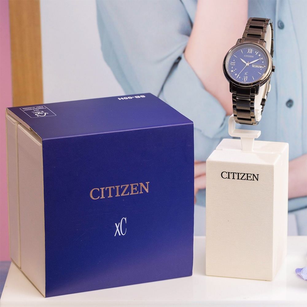 CITIZEN星辰 XC Hebe田馥甄聯名款 限量 甄星閃耀光動能女錶 520情人節 EW2428-59L, , large