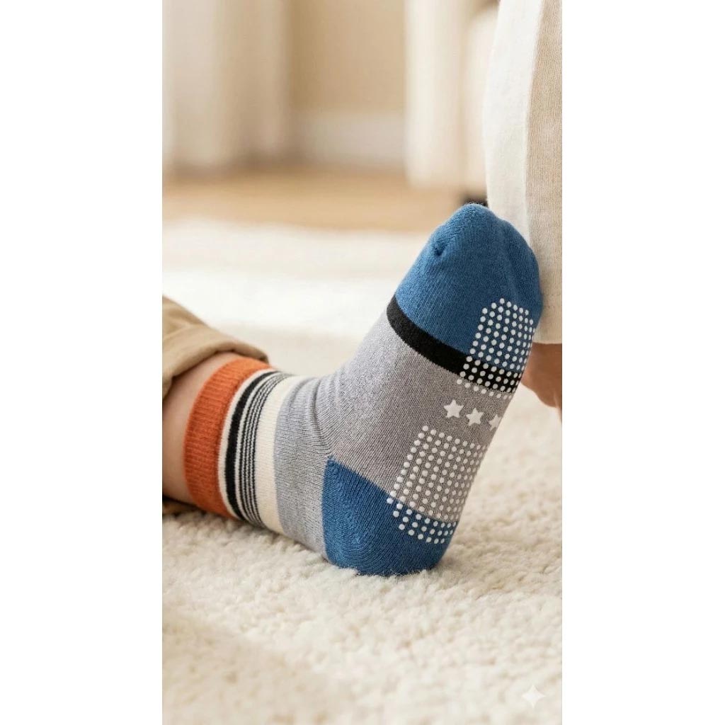 凱美棉業｜10雙 隨機出色 純棉止滑童襪 旅行車車款 車子童襪 卡通童襪 可愛襪 男童女童襪 17-21cm, , large
