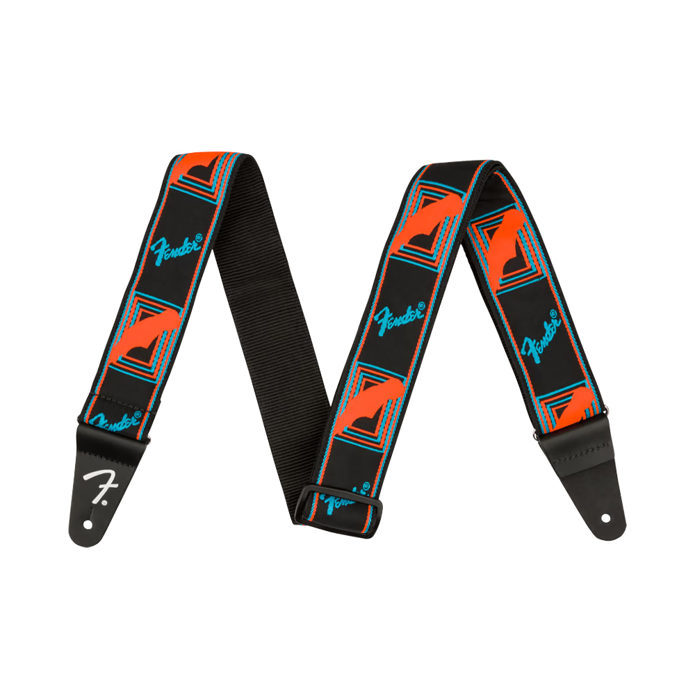 Fender Neon Monogrammed Strap 吉他背帶 藍橘【敦煌樂器】, , large