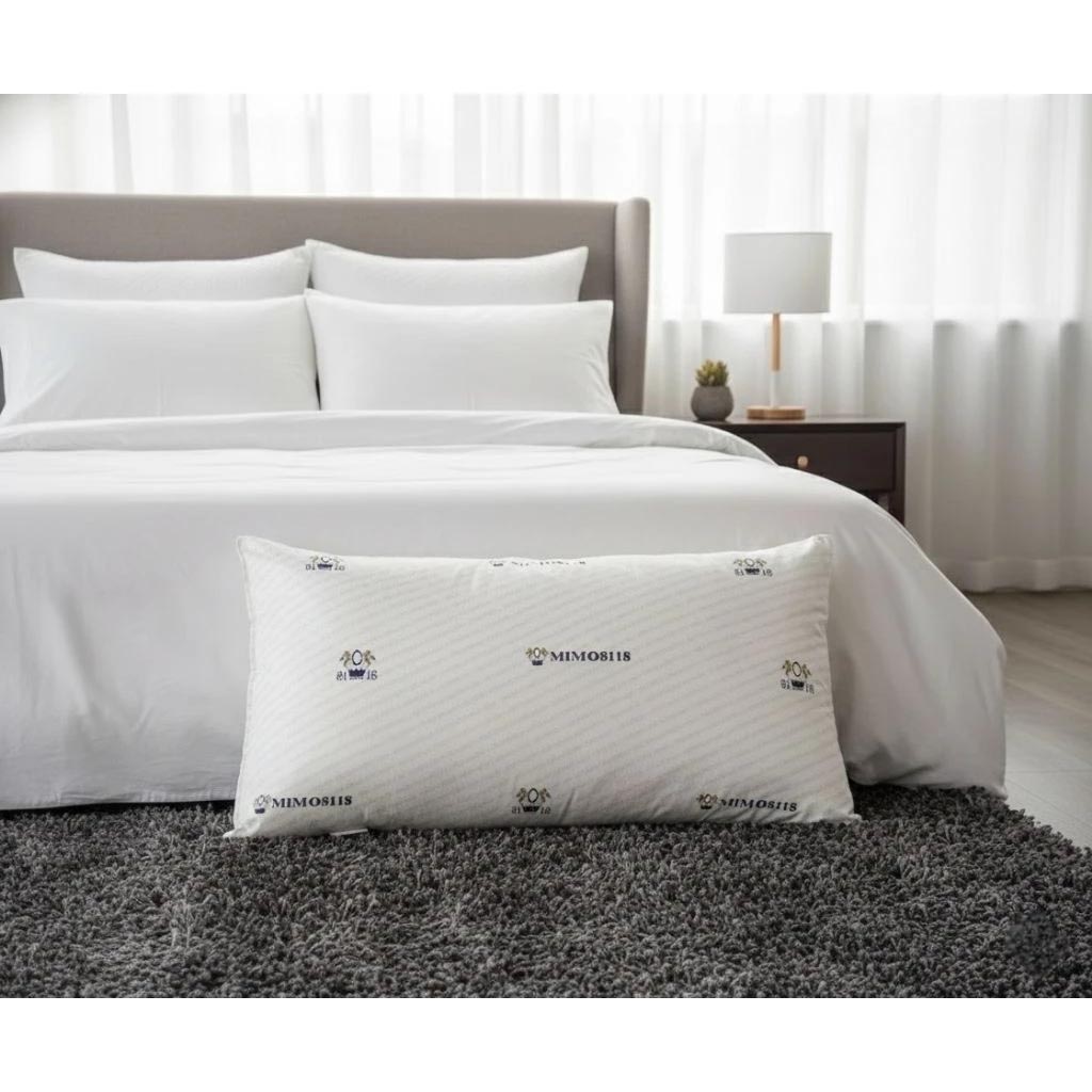 [Kaimei Cotton] Made in Taiwan. Hotel-grade pillow with balanced support. Premium 8118 compressed fill. Anti-mite & antibacterial protection., , large