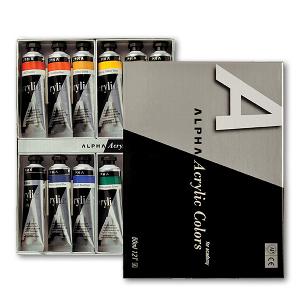 普思AP 【ALPHA】銀級壓克力顏料20ML/50ML24色20ML, , large