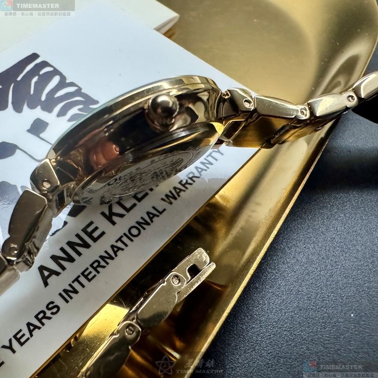 [星晴錶業]ANNE KLEIN手錶,28mm,AN00155金色錶面金色錶殼金色精鋼錶帶款, , large