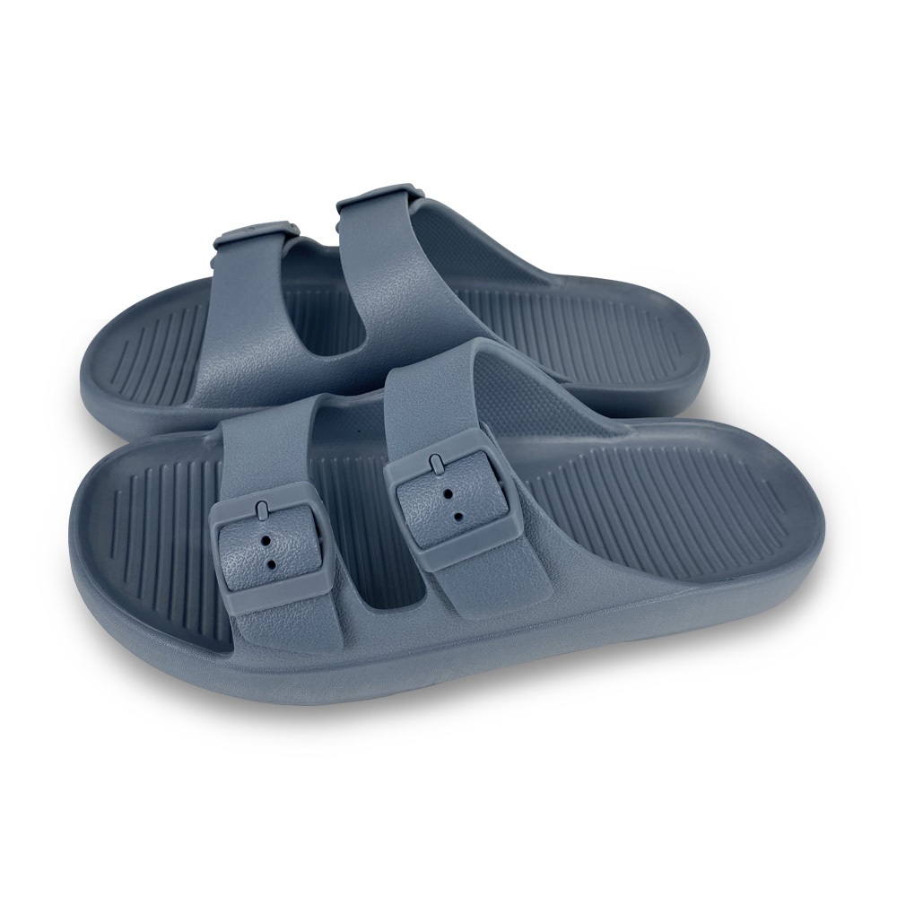 防水止滑拖鞋 男女款 勃肯拖鞋 休閒 逛街 居家 簡約 時尚 素色 EVA 扣環調整鬆緊 輕量 防滑 黑 白 紅 綠 藍, , large