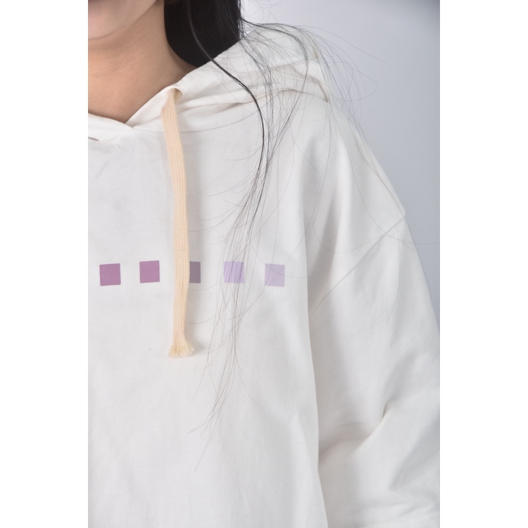 (L) ob style質感棉質連帽白色短袖上衣二手衣, , large