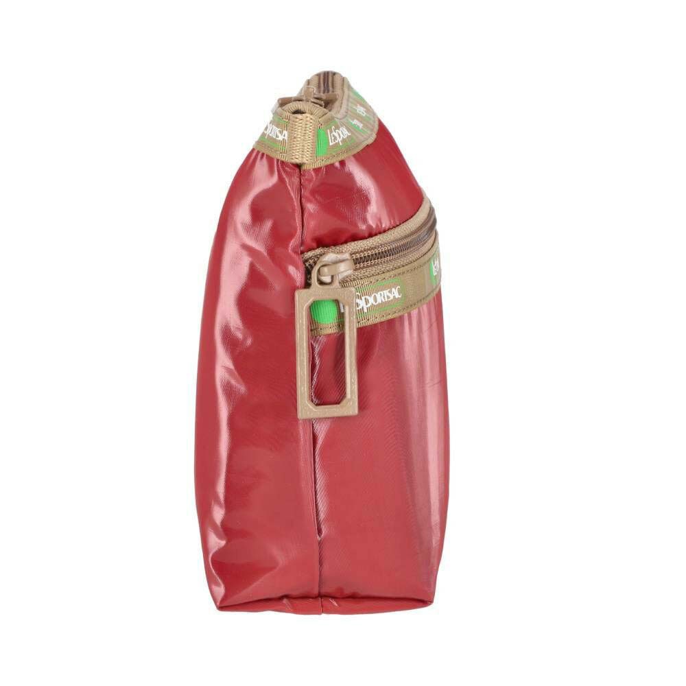 |快速出貨|Lesportsac Cosmetic Clutch 50周年雙層拉鍊收納化妝包/ 亮酒紅色, , large