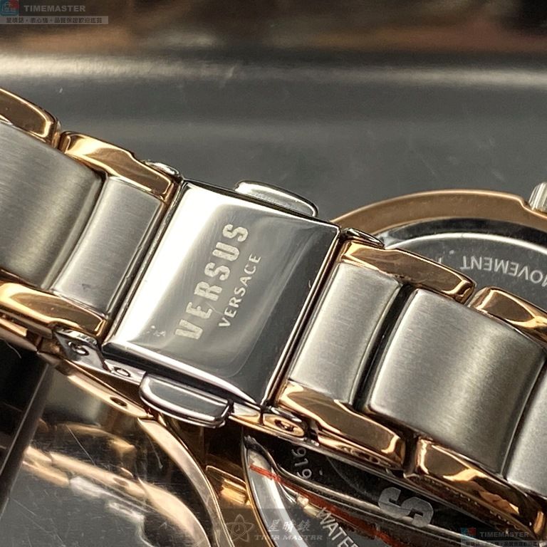 [星晴錶業]VERSUS VERSACE手錶,32mm,VV00001玫瑰金色錶面玫瑰金錶殼金銀相間精鋼錶帶款, , large