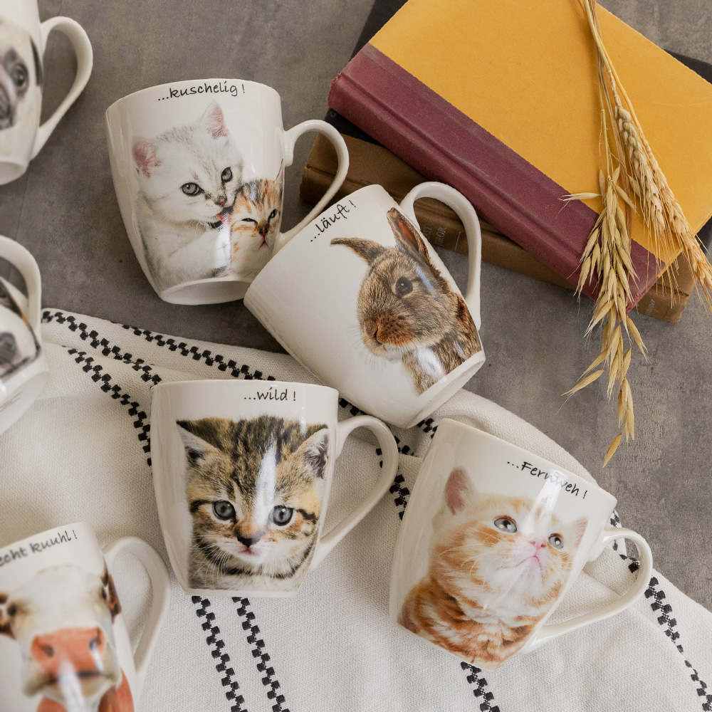 Animal Pattern Ceramic Mug, , large