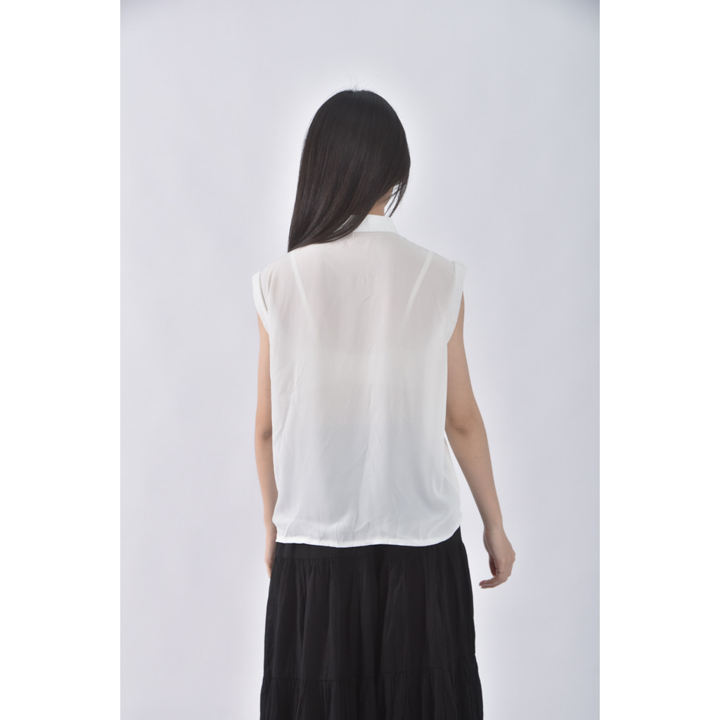 (L) for u韓牌質感貓咪白色上衣二手衣, , large