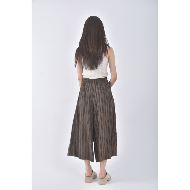 (2XL) moss club高腰質感條紋綠色長褲二手衣, , large