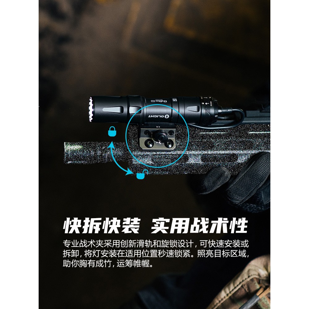 【電筒王】Olight ODIN Mini 1250流明 240米  M-LOK/Picatinny KeyMod 電筒, , large