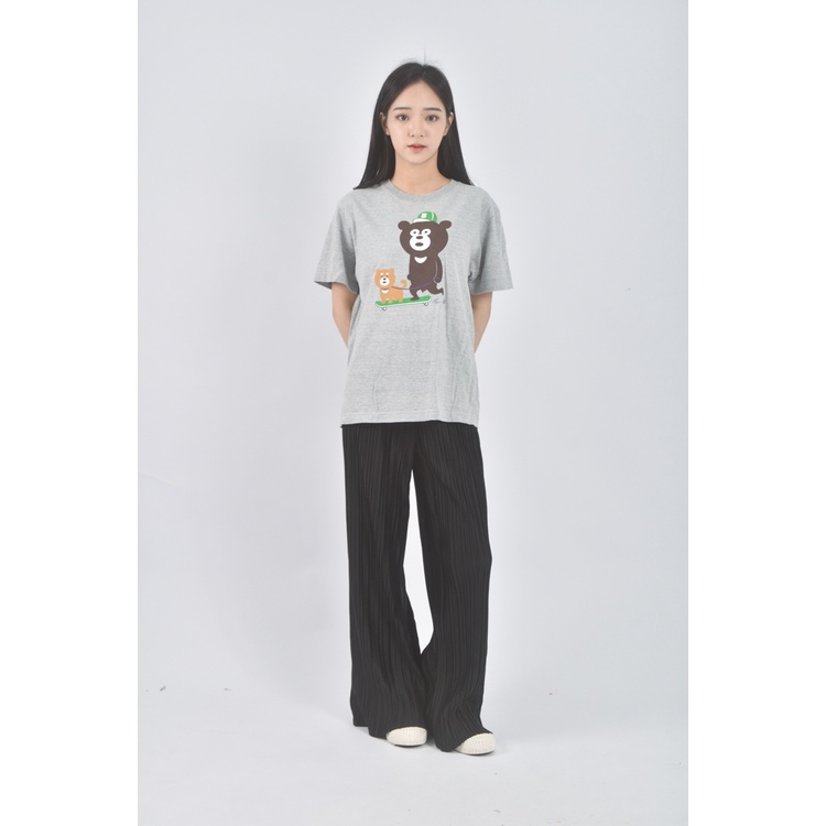 (M) beamst印花灰色短袖上衣二手衣