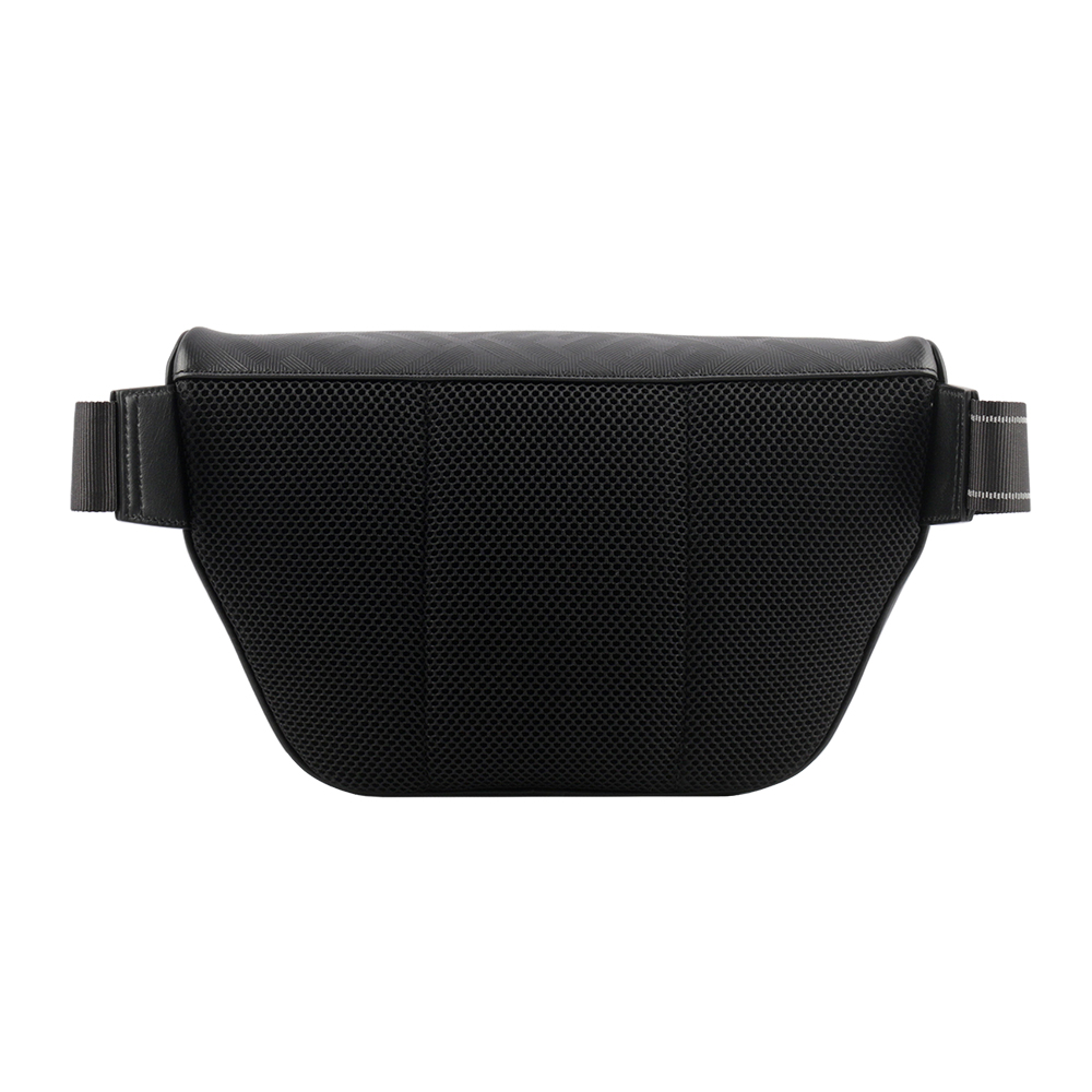 FENDI FF Logo Shadow 皮革腰包/黑色, , large