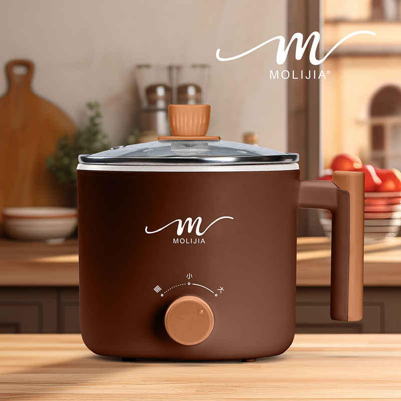 【MOLIJIA】1.8L-M28 Double-Layer Anti-Scalding Non-Stick Fast Cooking Pot- Elegant Brown, , large