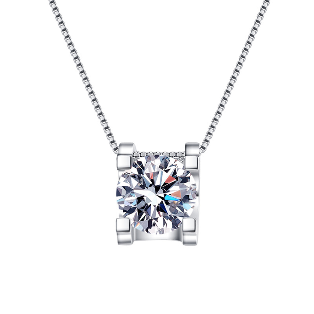 【CITY STAR】IGI 1克拉牛頭款吊墜-925純銀(D / VVS 以上 / 3EX), , large