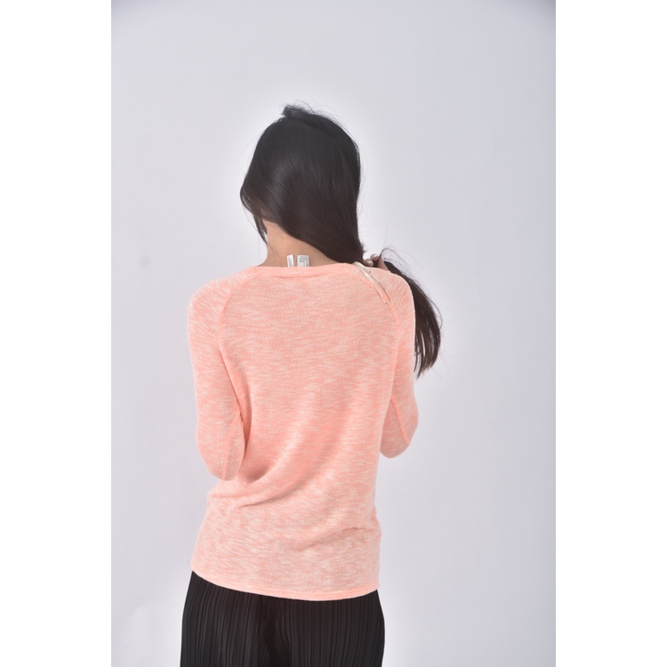 (S) forever21質感橘色長袖上衣二手衣, , large