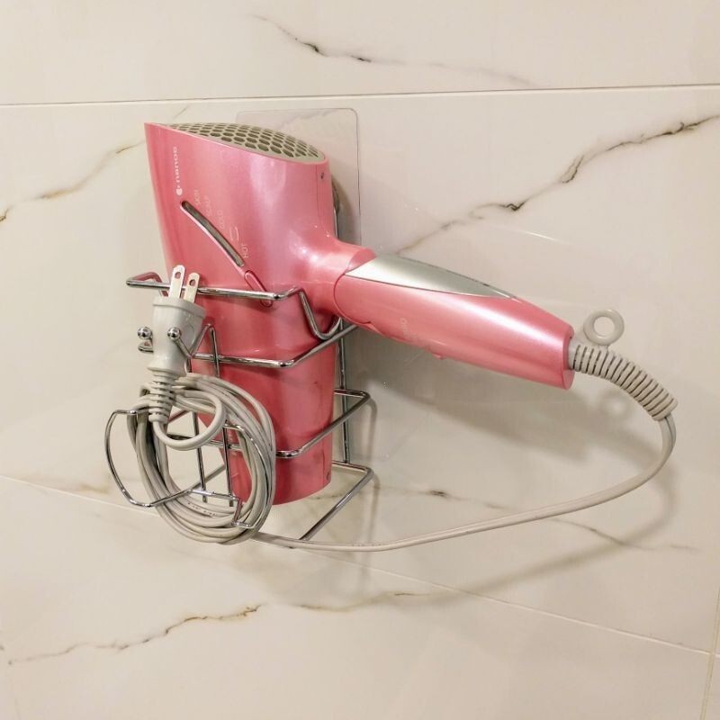 [熊好貼國際]吹風機 架大容量 國際牌N系列可放 無痕掛勾 壁掛(304不鏽鋼)  凹凸紋路牆面可貼(超黏貼) 掛鉤, , large