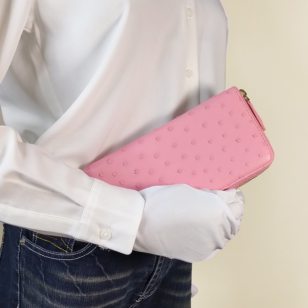 【M2nd】 Ostrich  Zip-around Wallet, , large