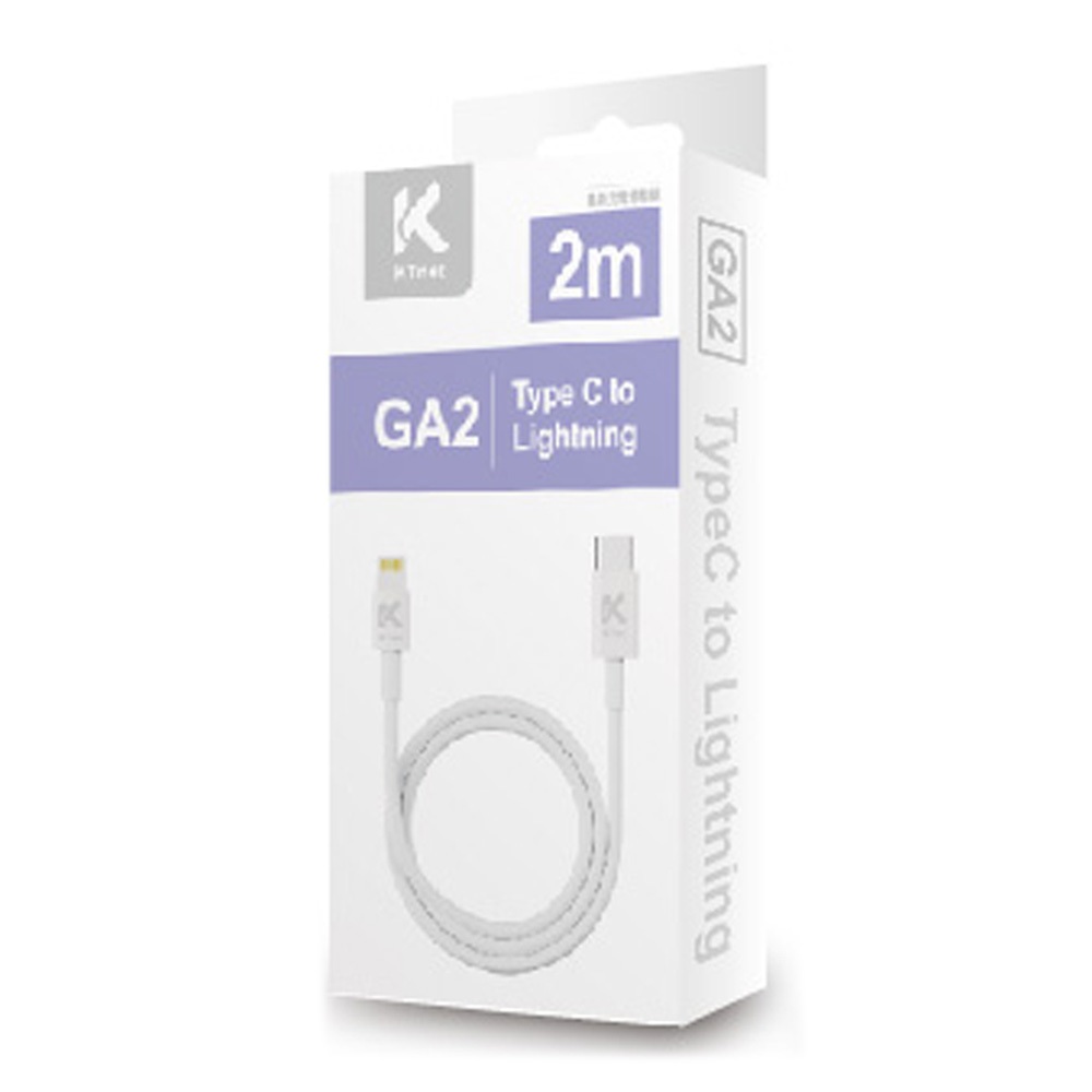 Ktnet GA2-CL2M Type-C to Lightning 充電傳輸線 PD20W快充耐拉TPE材質（2M）, , large