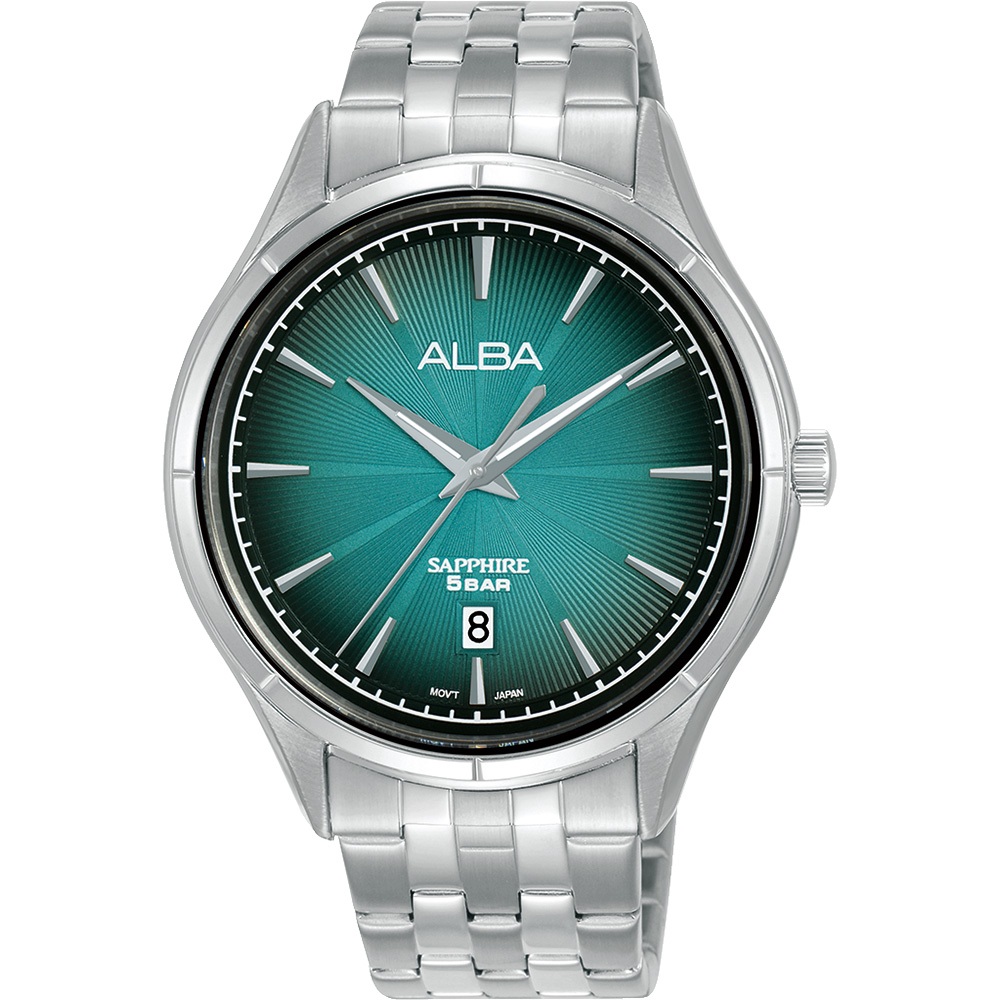 ALBA 雅柏 綻放光芒 漸層藍綠手錶-41.5mm AS9T71X1/VJ42-X361B, , large