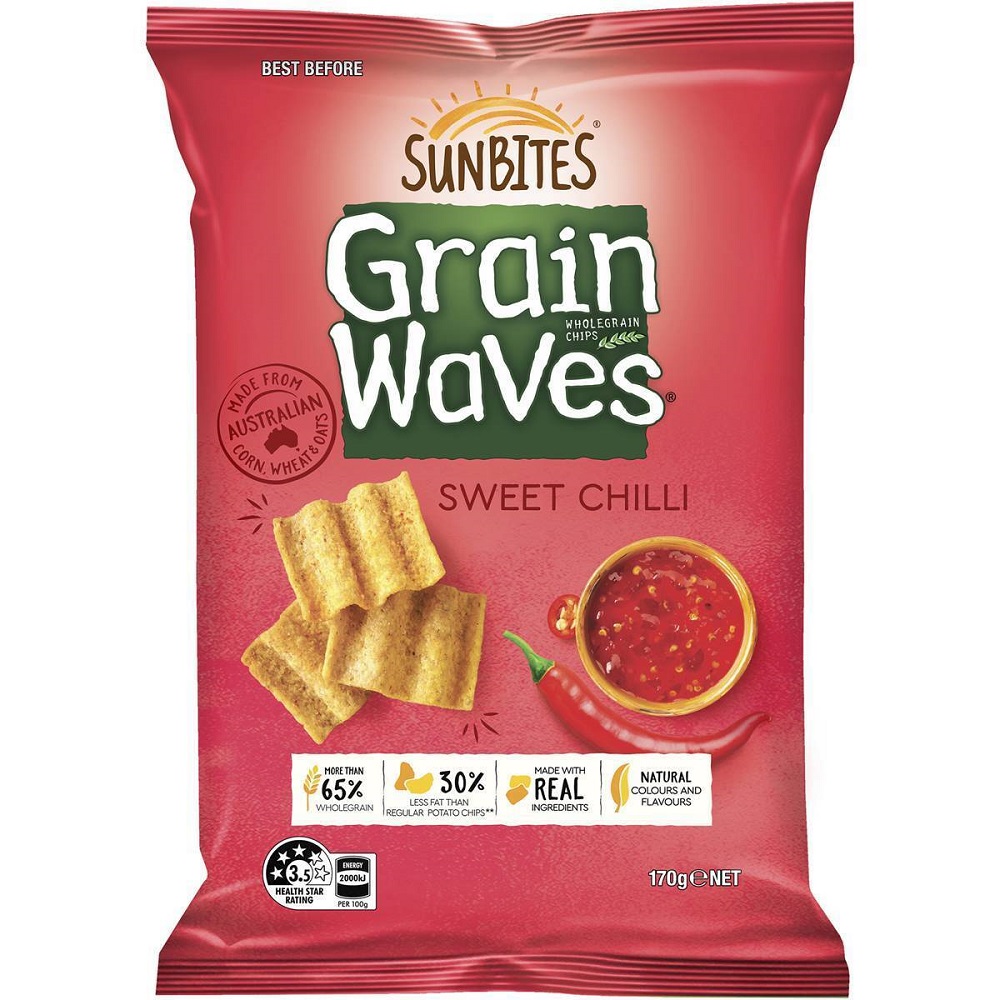 Sunbites Grainwaves Sweet Chilli Chips, , large