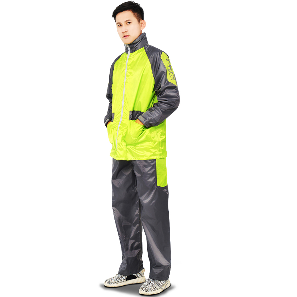 [TDN] Fengxing Racing Two-Piece Raincoat (Sports Raincoat ES4302) Fluorescent Green Size M, , large