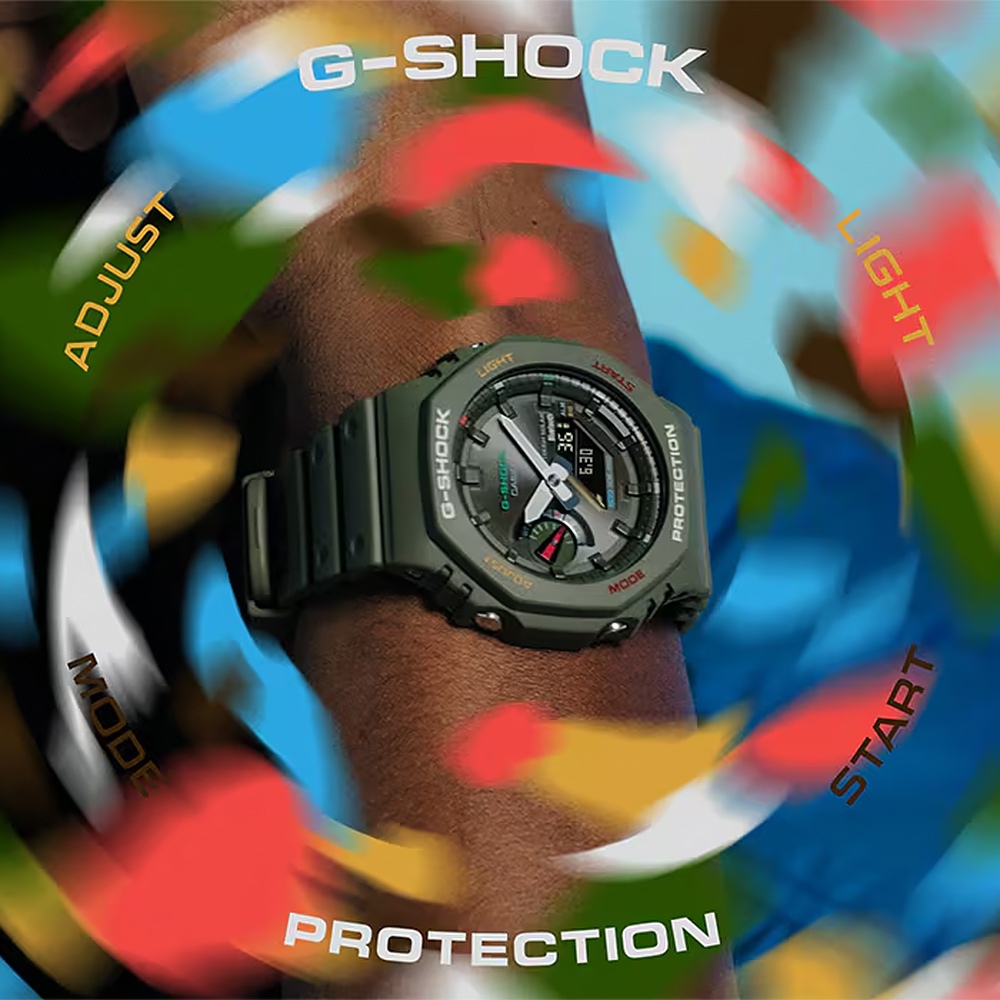 CASIO 卡西歐 G-SHOCK 藍牙 八角 太陽能電子錶 手錶 GA-B2100FC-3A, , large