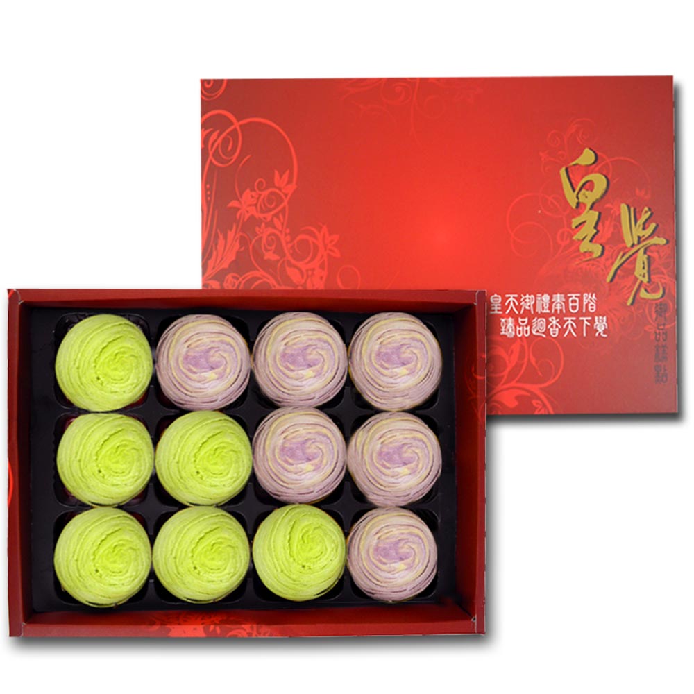 [永全鑫]皇覺 中秋臻品系列-彩旋酥12入禮盒組(綜合)*5, , large