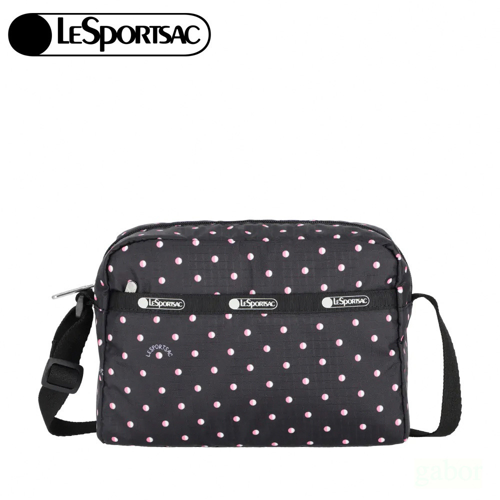 LeSportsac DANIELLA CROSSBODY 拉鍊斜背包 側背包 送禮-粉色點滴, , large