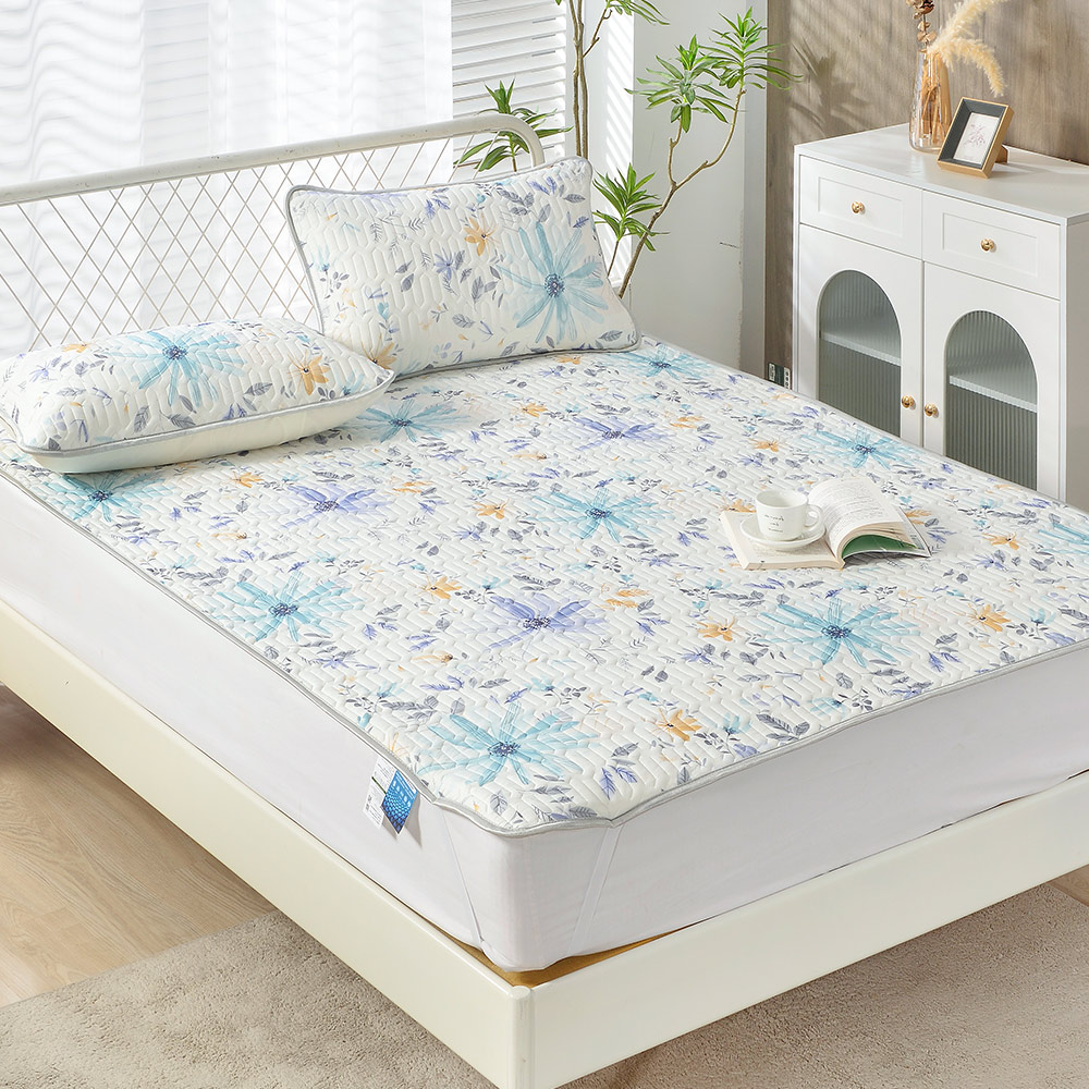 【FOCA】Moxia | Graphene antibacterial breathable natural latex cooling pad/cooling mat/multi-function pad (with a pillowcase of the same style) - double, , large