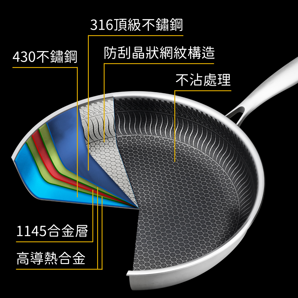 ShimizuCrystalNonstickFrypan32cm, , large