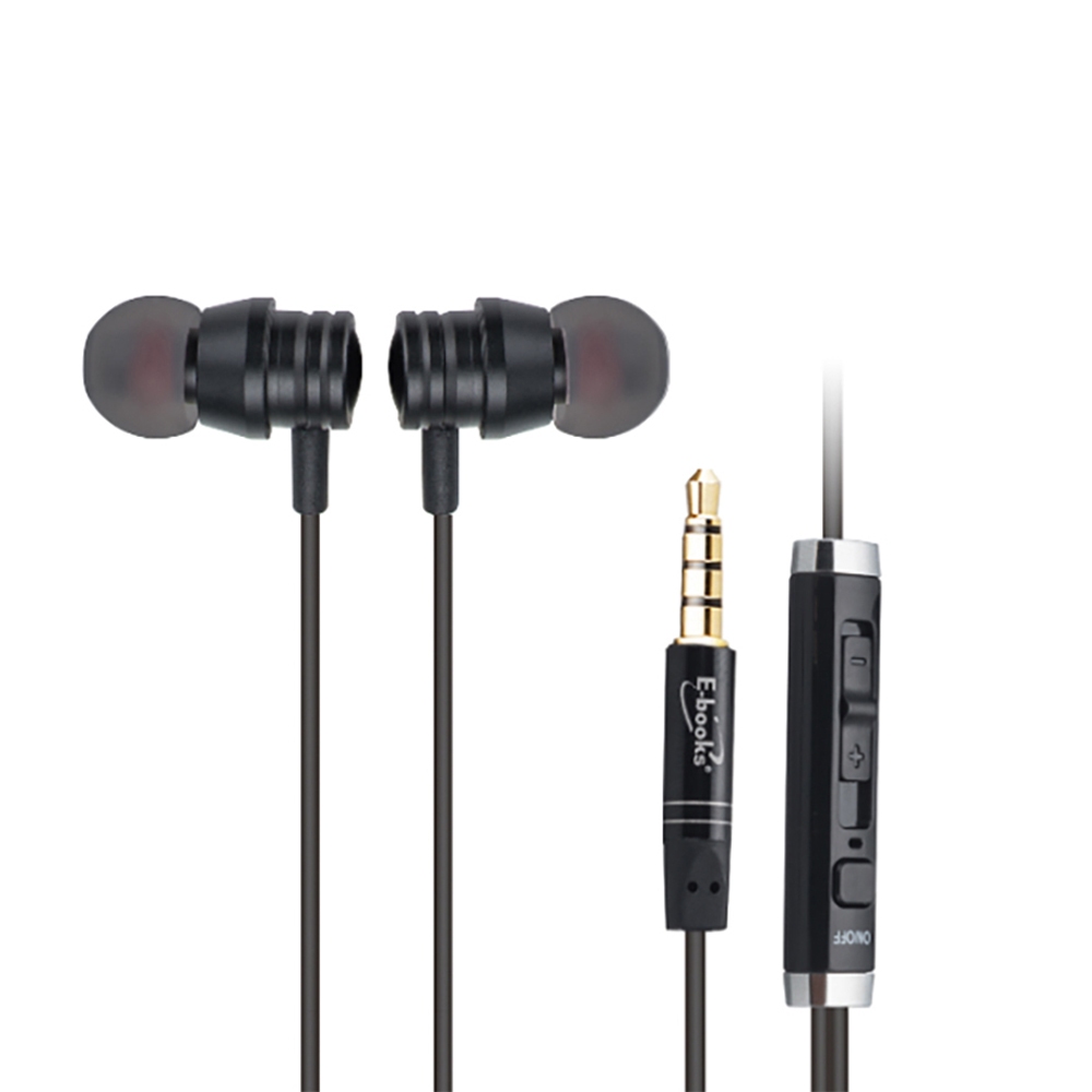 E-BOOKS SS24 鋁製磁吸線控入耳式耳機附Type C音源轉接線 磁吸防脫 附麥克風音控, , large