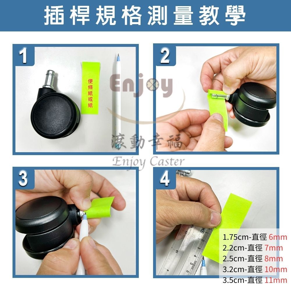 【滾動幸福PU輪】辦公椅固定腳墊、5顆組、直軸插桿、電腦椅、止滑腳墊、台灣製、無刺鼻塑膠臭味, , large